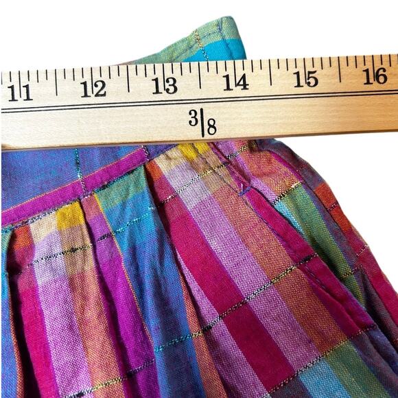 KLICK Made in India Vintage Multicolor Women's Button-Down Front Skirt - Picture 4 of 8